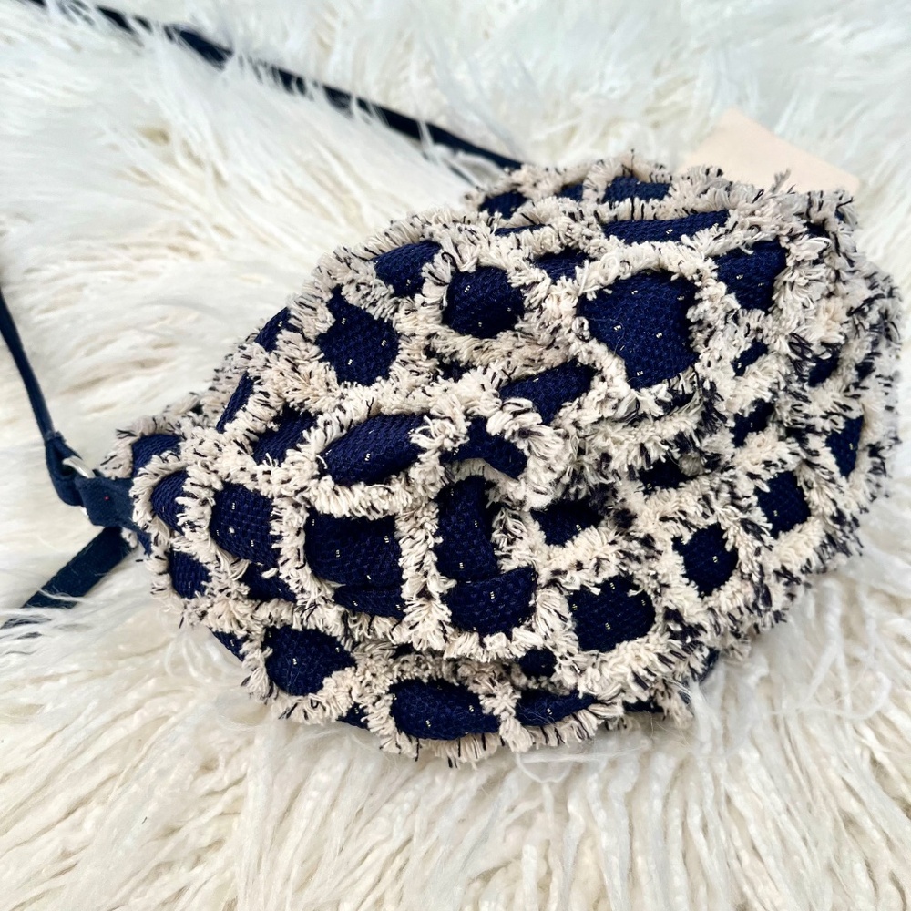 Free People "Crossbody bag in Navy and Cream" NWT - Picture 2 of 7